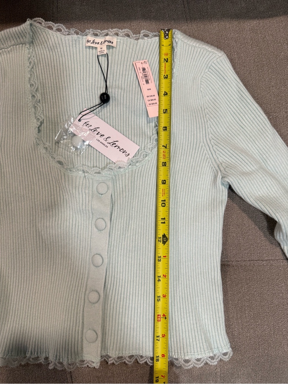 For Love & Lemons Jolie Green Cardigan - Picture 7 of 10